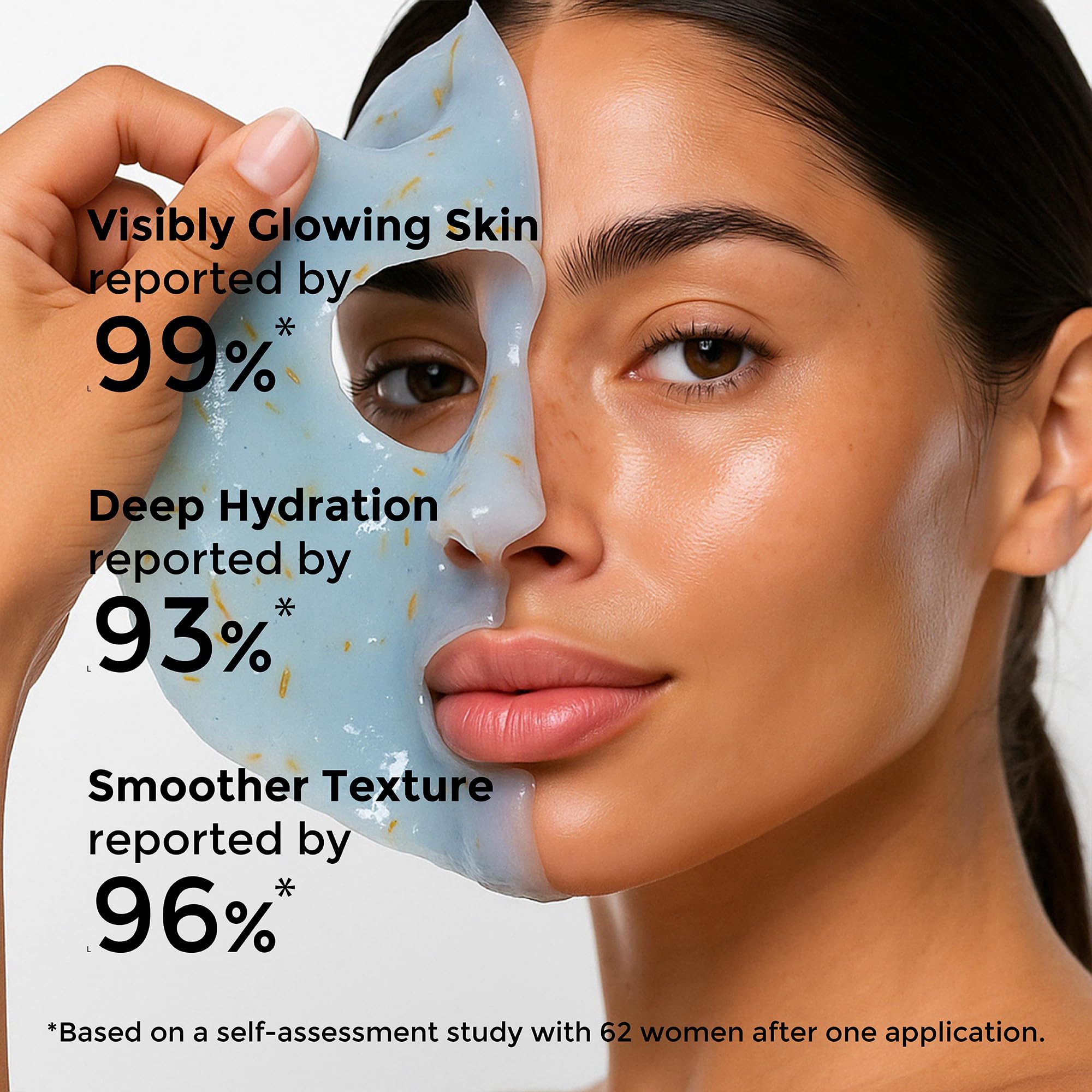 GEMSKIN hyaluronic-acid-hydration mask provides long-lasting moisture for dry skin.