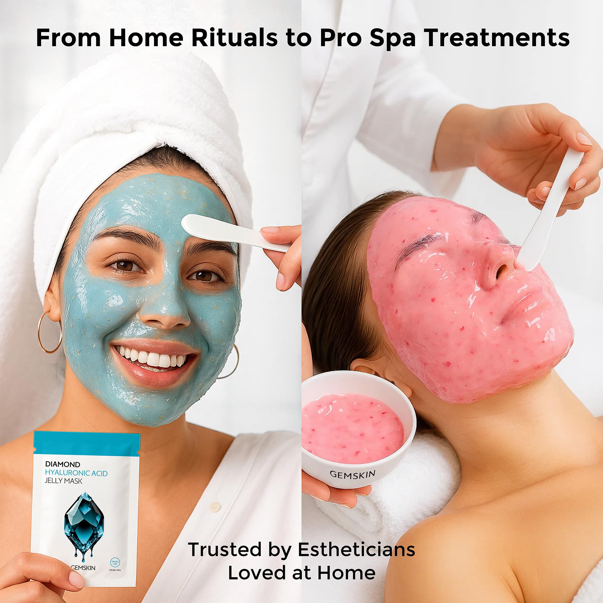 GEMSKIN tools-bowl-scoop-spatula-kit enables precise mask preparation and application.