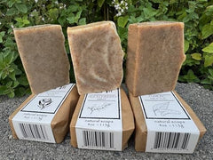 GemTii mugwort rose soap bar closeup highlighting floral notes for gentle cleansing.