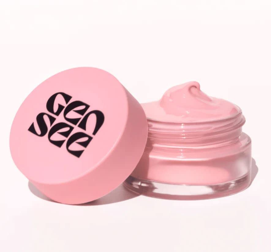 Gen See Comfort Level Lip Masque jar closeup showing rich hydration for dry lips.