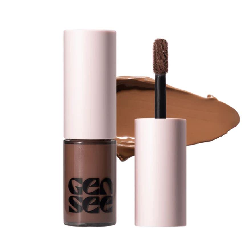 Gen See Plush Matte Liquid Eyeshadow swatch for long-lasting matte color you can build on lids
