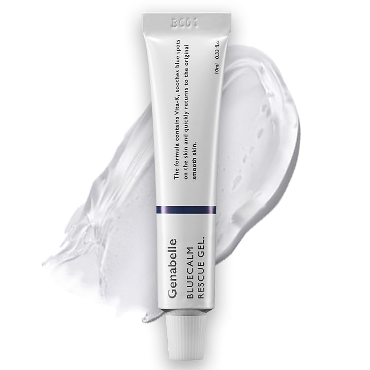 Genabelle Laser Vita-K Rescue Gel bottle shows fast-absorbing vitamin K formula for bruising care