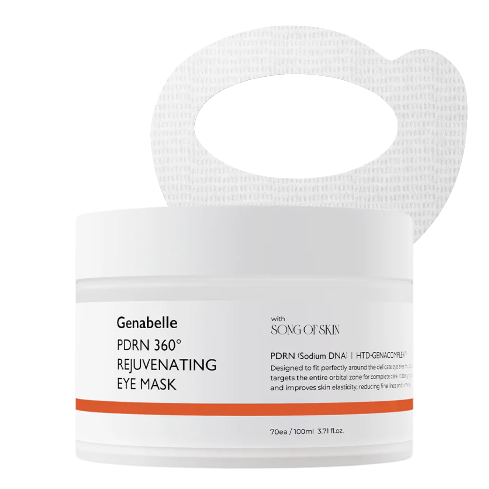 Genabelle PDRN 360° Eye Mask covers full eye area for hydration and firming