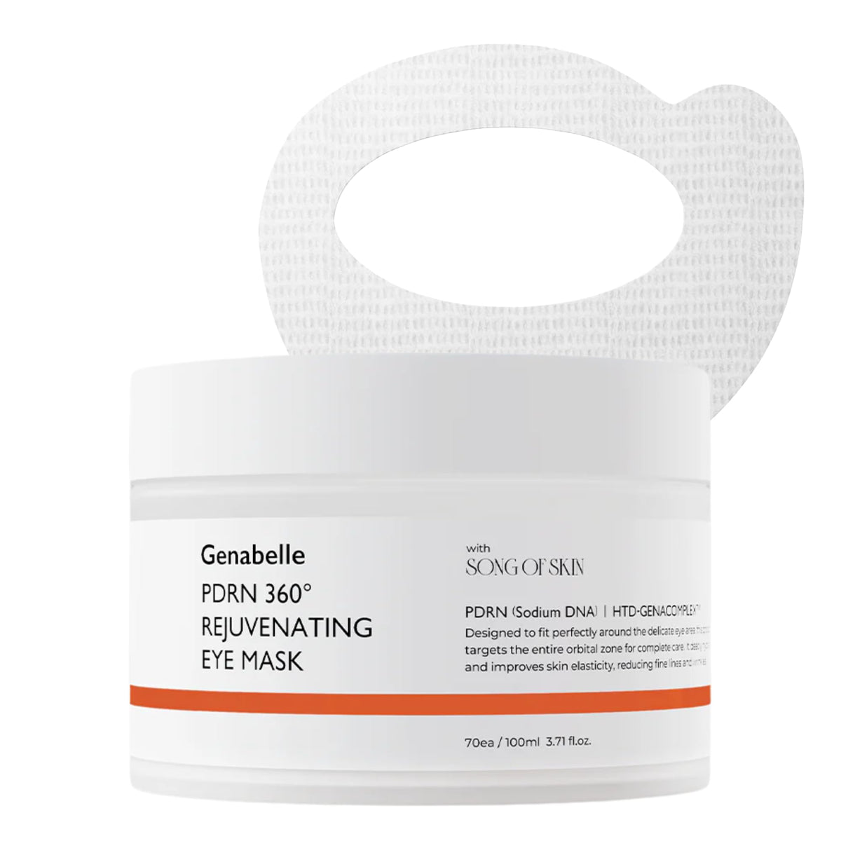 Genabelle PDRN 360° Eye Mask covers full eye area for hydration and firming