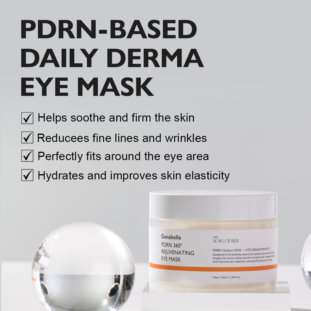 Genabelle PDRN 360° Eye Mask highlights PDRN and peptides for renewal