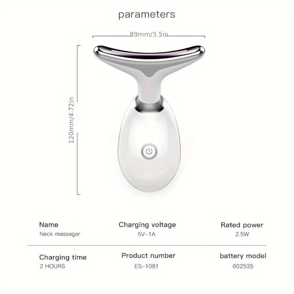 Generic LED massager with heat and vibration for wrinkle targeting.