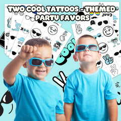 Generic Two Cool tattoos featuring hats for toddlers, great for group activities