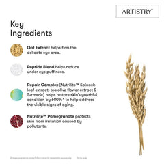 Generic Artstry packaging close-up highlighting nourishing care for the eye area.