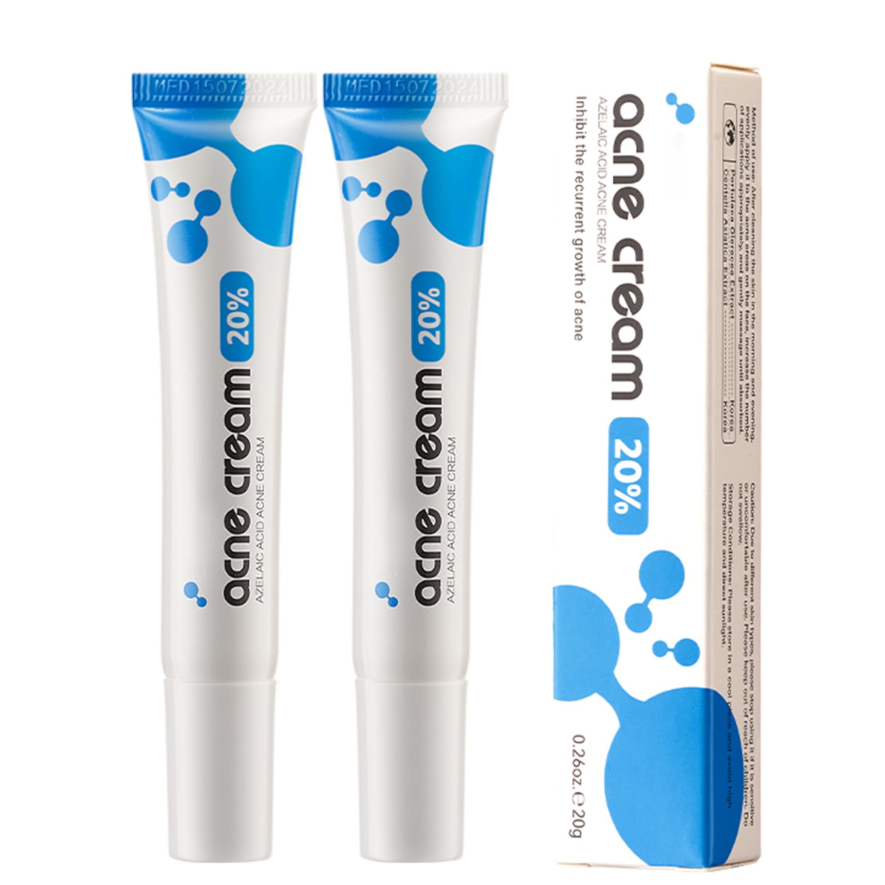 Generic Azelaic Acid Cream packaging showing a 2-pack for convenient daily use