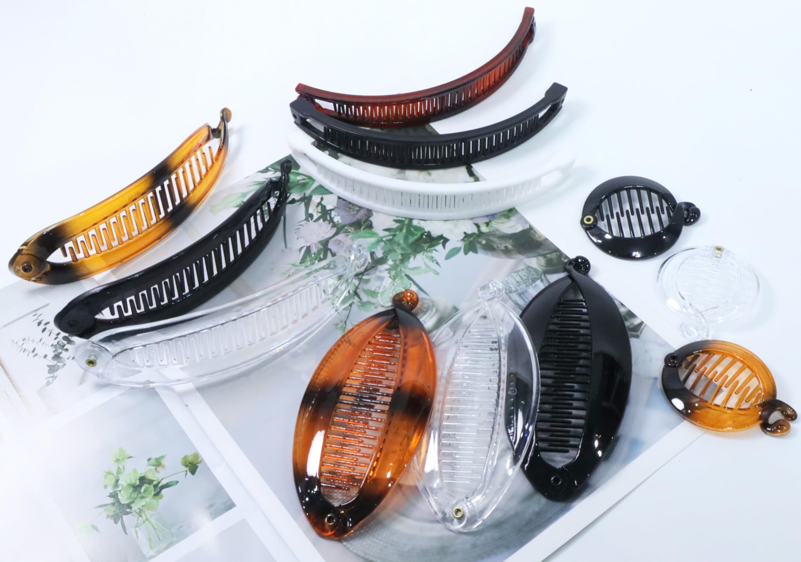 Generic banana clip design is easy to open and adjust for comfort.