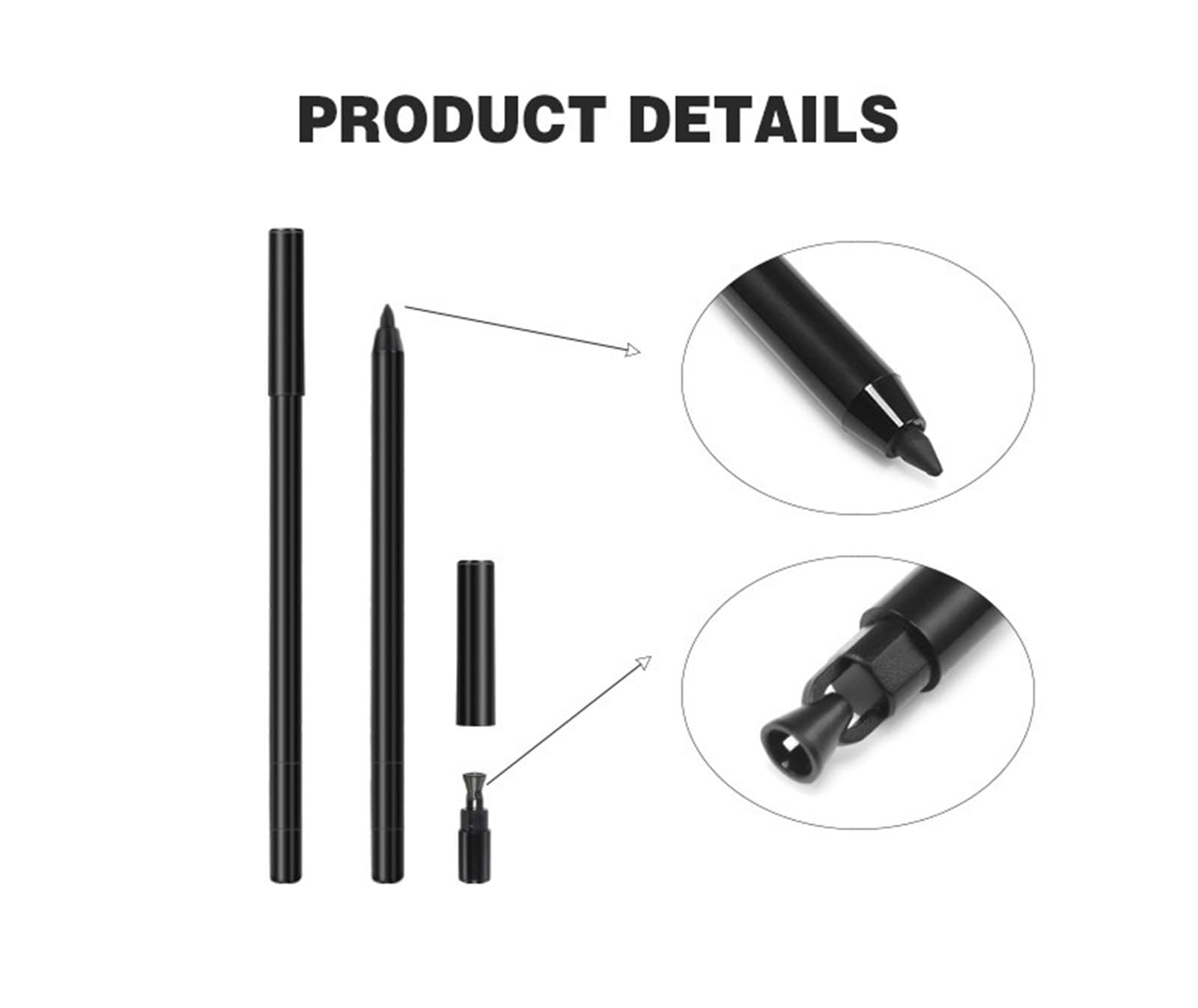 Generic Beauty gel eyeliner full-eye look showcasing round-tip precision.