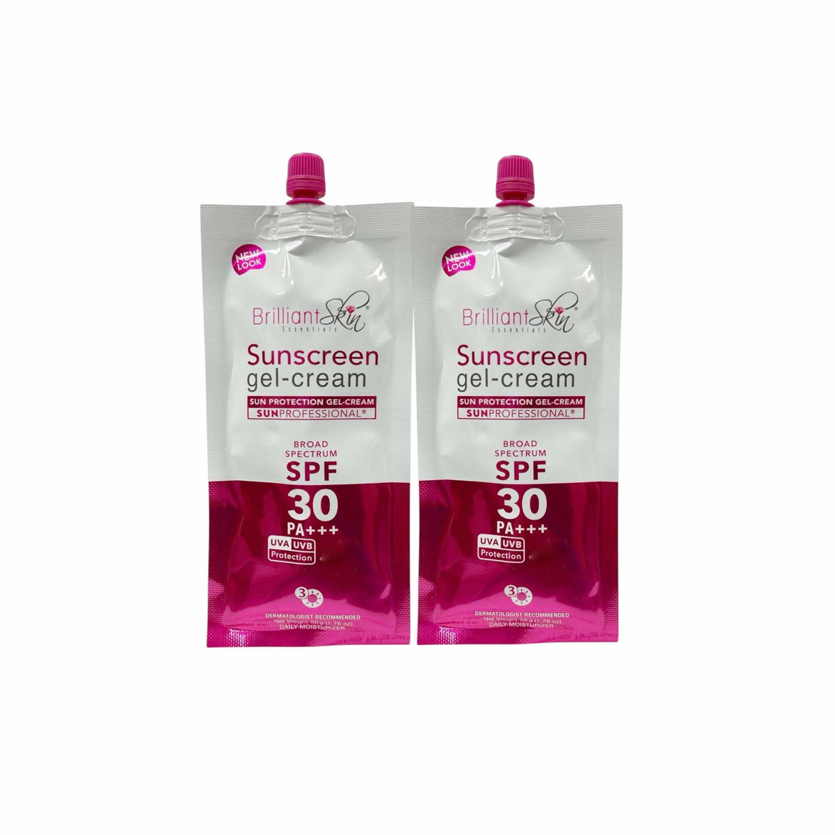 Generic Brilliant Skin Essentials sunscreen gel-cream bottle front for daily protection