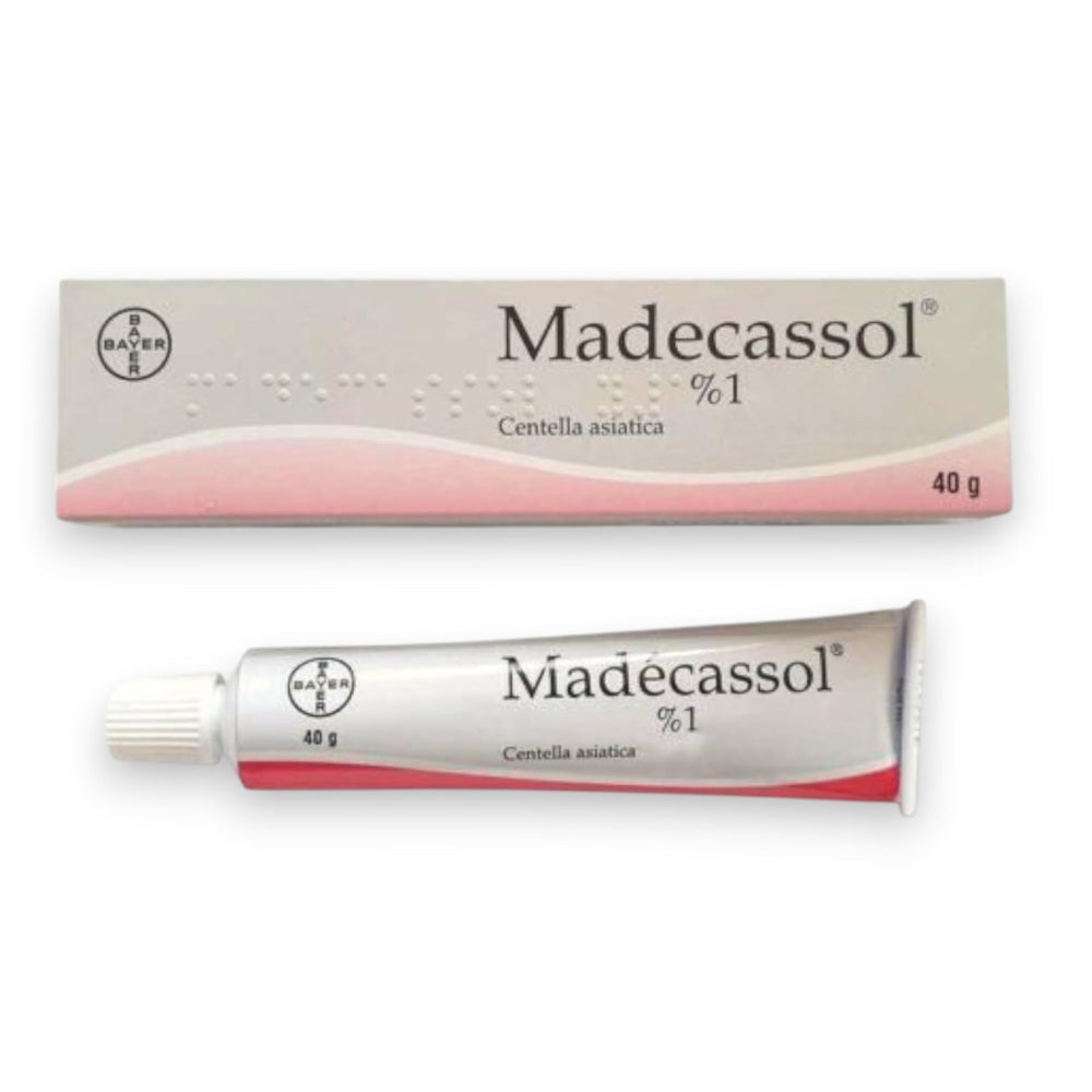Applying Generic Centella Asiatica cream to dry skin for calming relief.