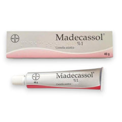 Applying Generic Centella Asiatica cream to dry skin for calming relief.