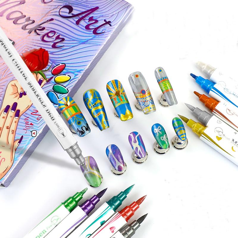 Generic Colors Nail Art Pens provide full-coverage lines on natural nails or gel polish.