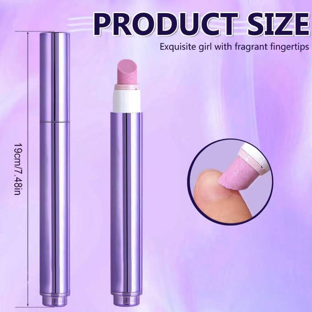 Generic cuticle pusher with ceramic tip in use for gentle dead skin removal