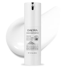 Generic DAERA Synergy Boost Ampoule bottle close-up for radiant hydration