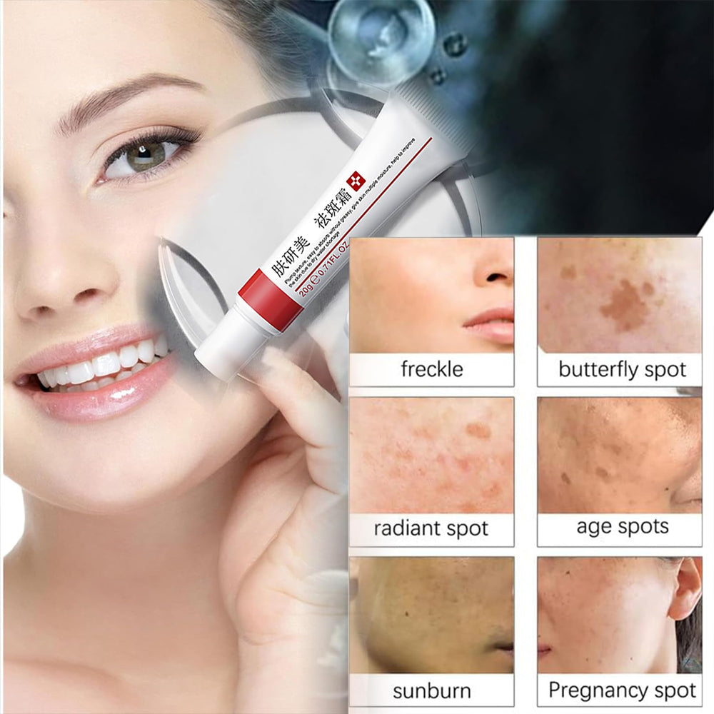 Generic Dark Spot Cream Face close up highlights smooth non sticky finish