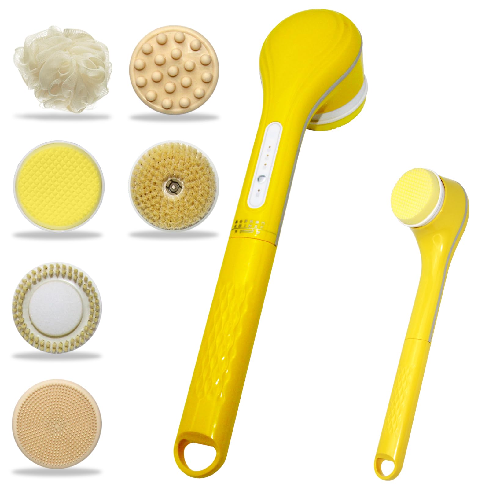 Generic Electric Body Brush Set with 360° rotation for deep cleansing