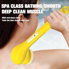 Back-scrubber head from Generic Electric Body Brush Set reaches mid-back