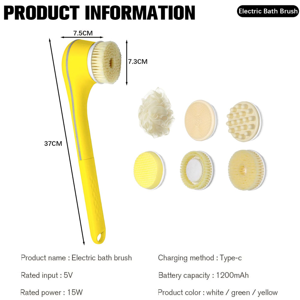 IPX7 waterproof Generic Electric Body Brush Set for shower use