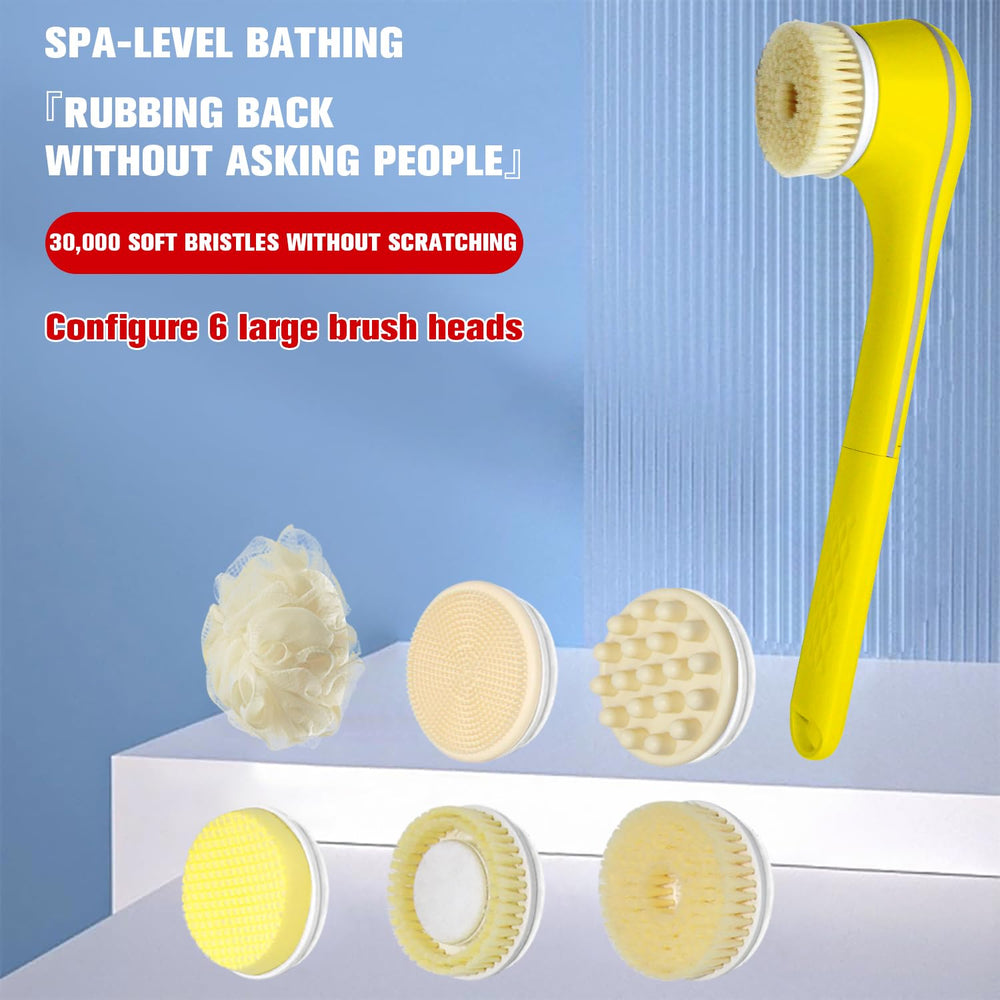 Soft bristle head from Generic Electric Body Brush Set for sensitive skin
