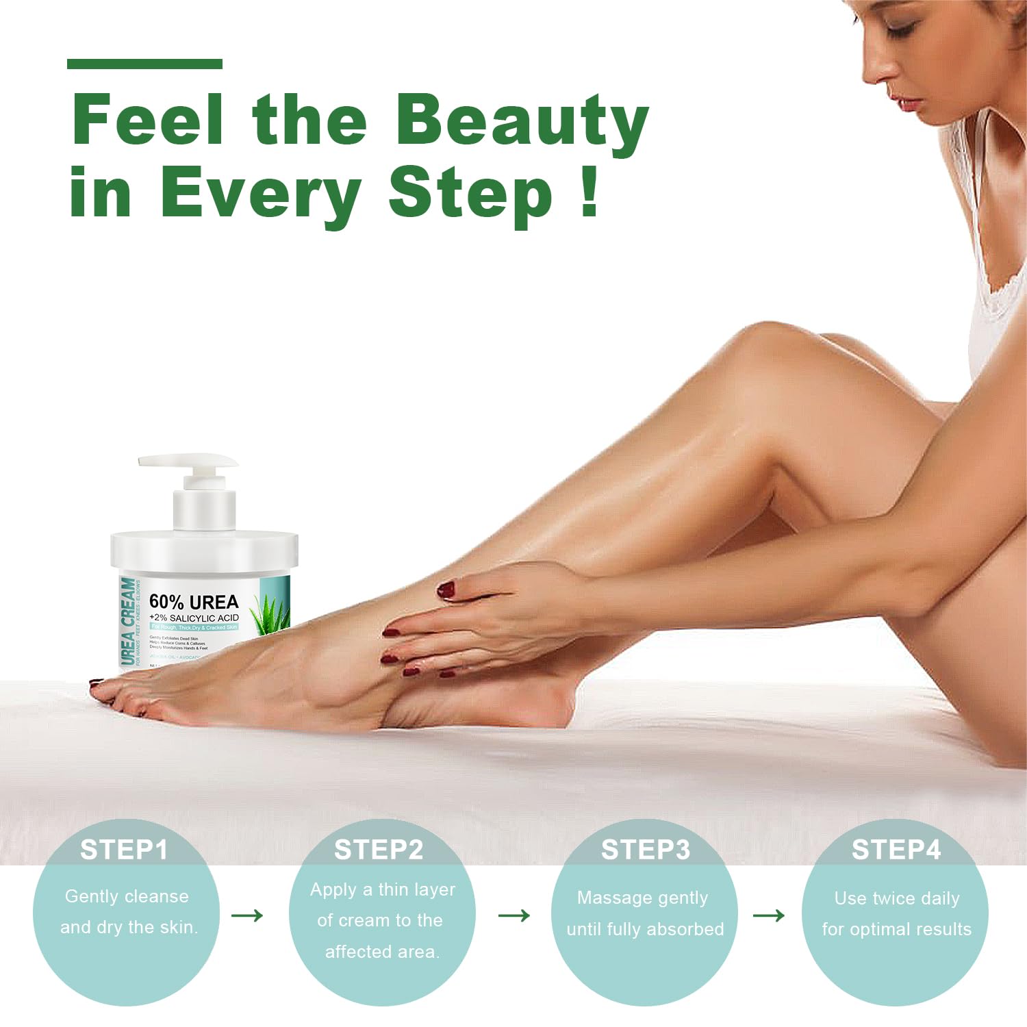 Generic Foot care for hands elbows knees image shows multi-area use