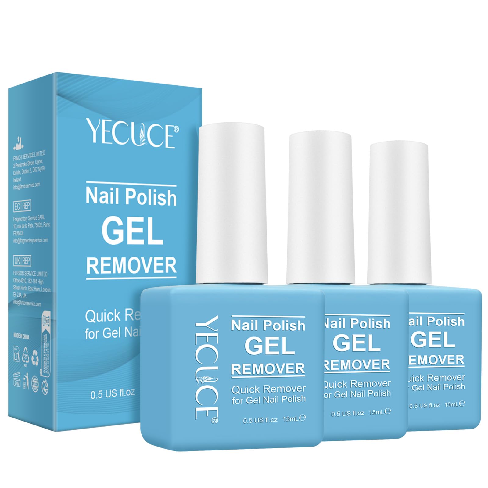 Generic Gel Polish Remover 3Pack kit for quick at-home gel removal with minimal odor.