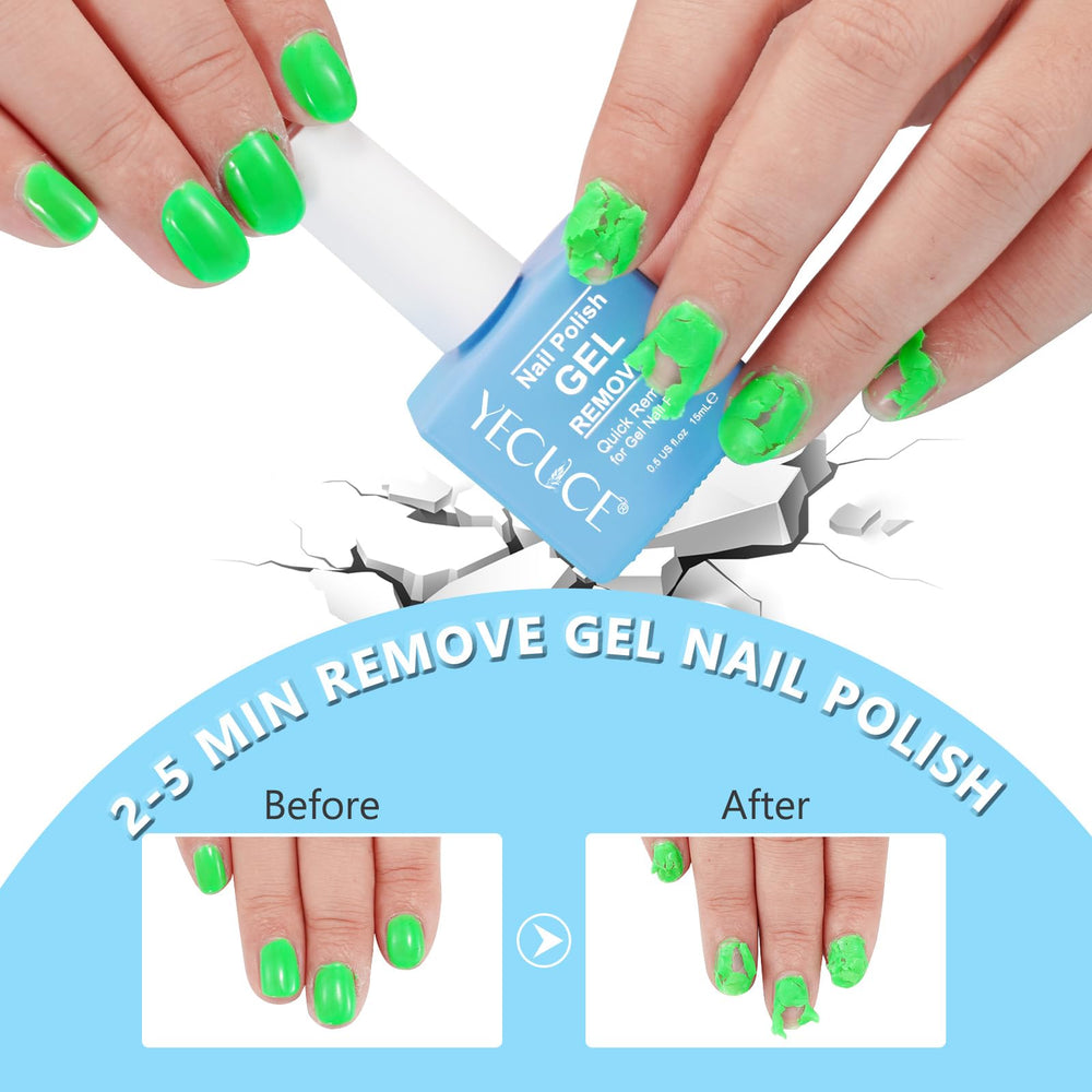 Generic Nail Polish Remover in action for fast gel polish lift without damage.