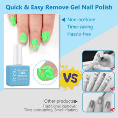 Generic remover for UV gel and acrylic nails, easy cleanup.