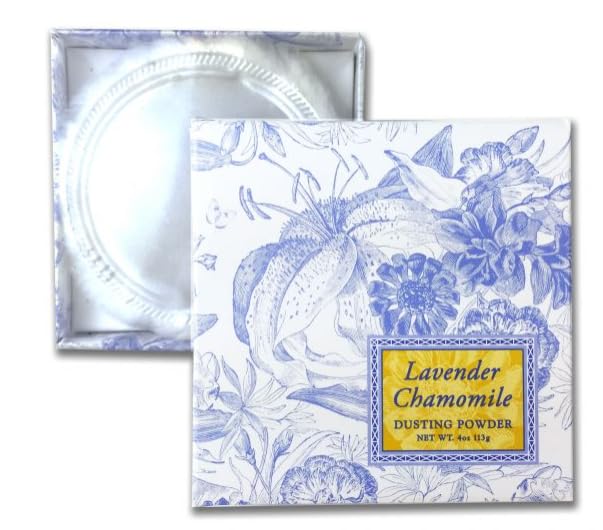Generic Greenwich Bay lavender chamomile dusting powder for post-shower moisture absorption and fragrance.