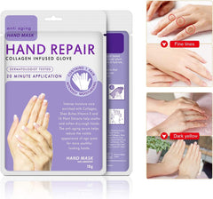 Generic Lavender Hand Mask glove close-up texture highlighting smooth skin