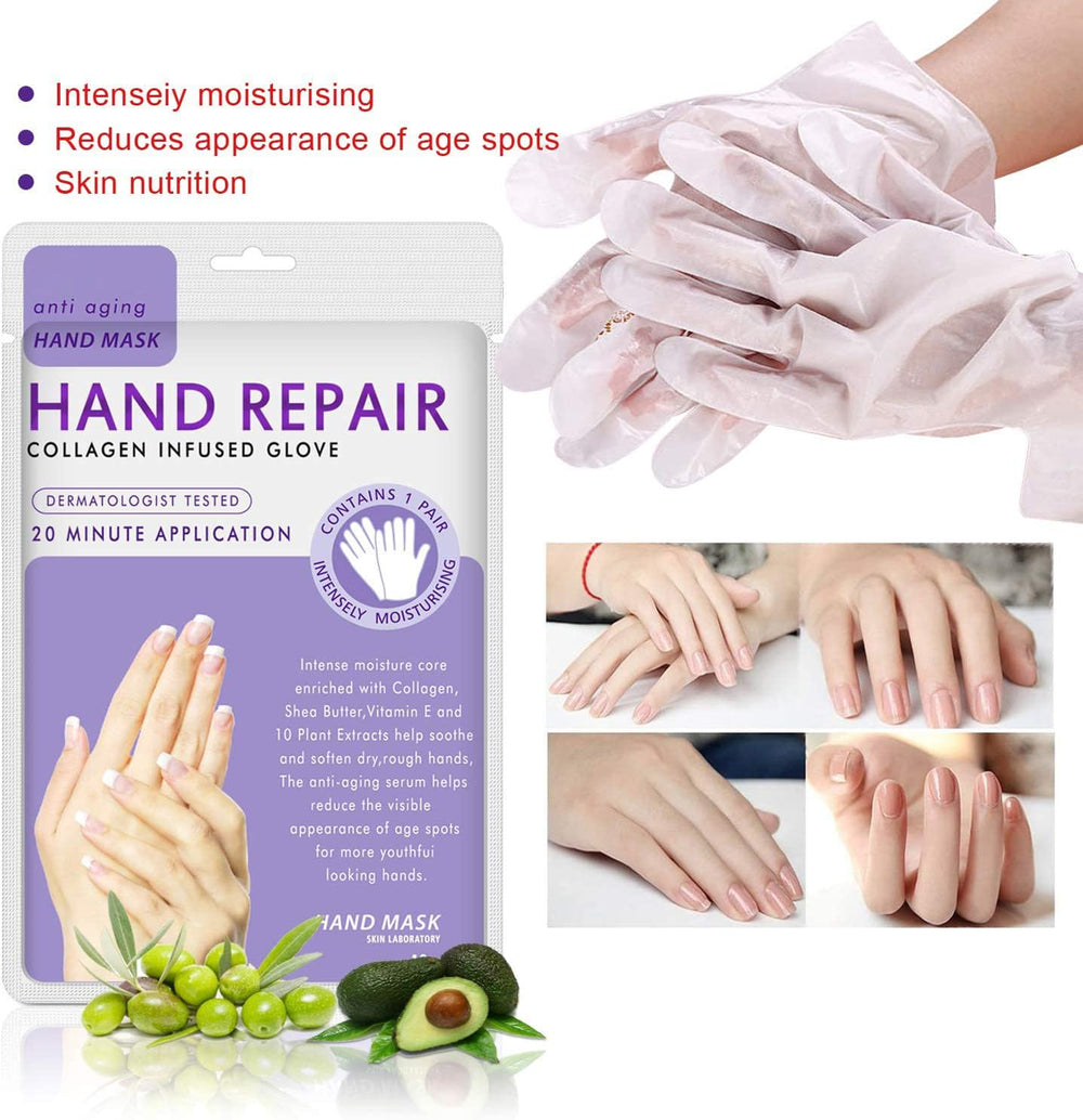 Generic Lavender Hand Mask on hand delivering soothing moisture