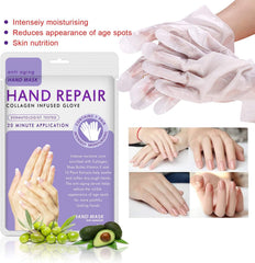 Generic Lavender Hand Mask on hand delivering soothing moisture