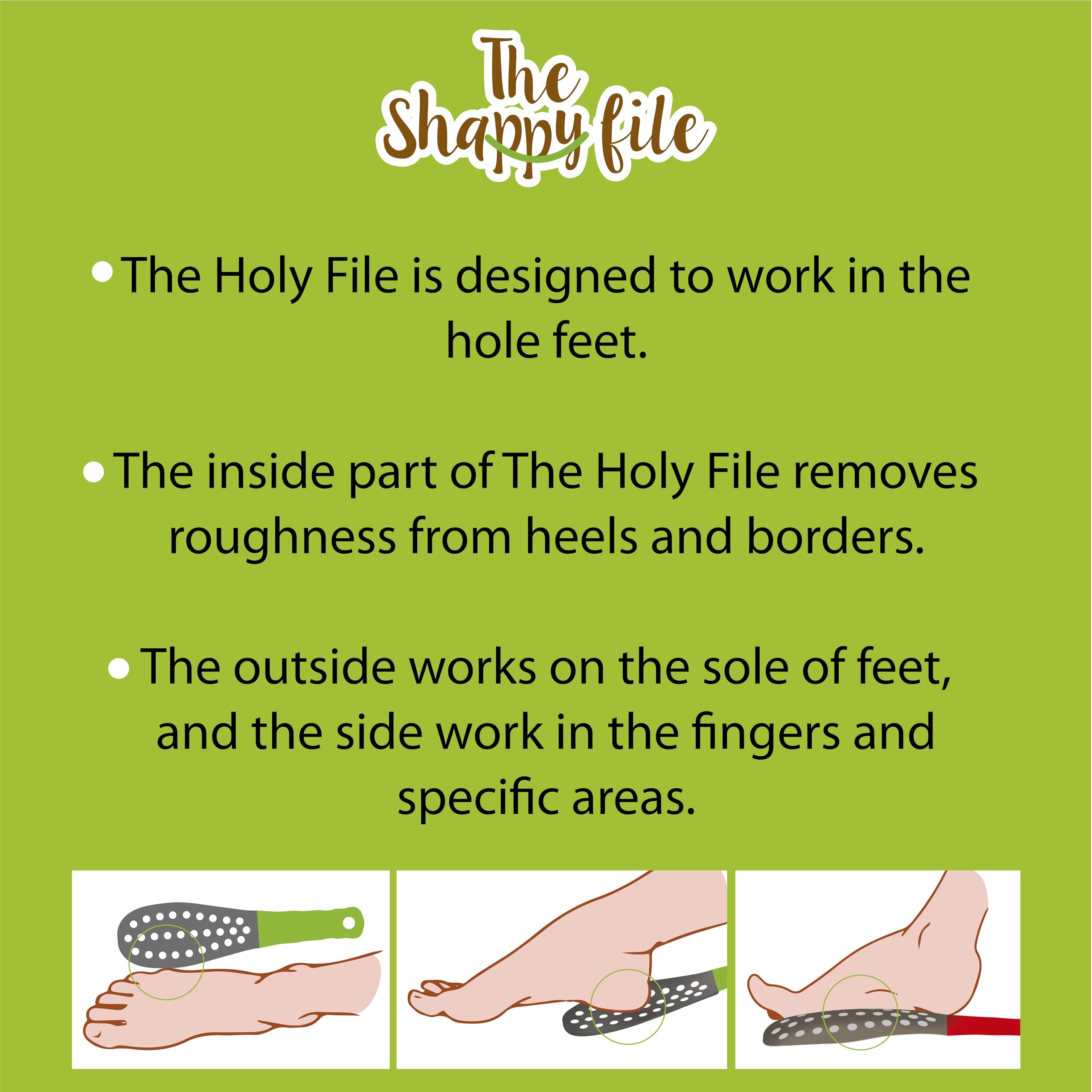 Generic Holy Coarse Foot File suitable for wet or dry use.