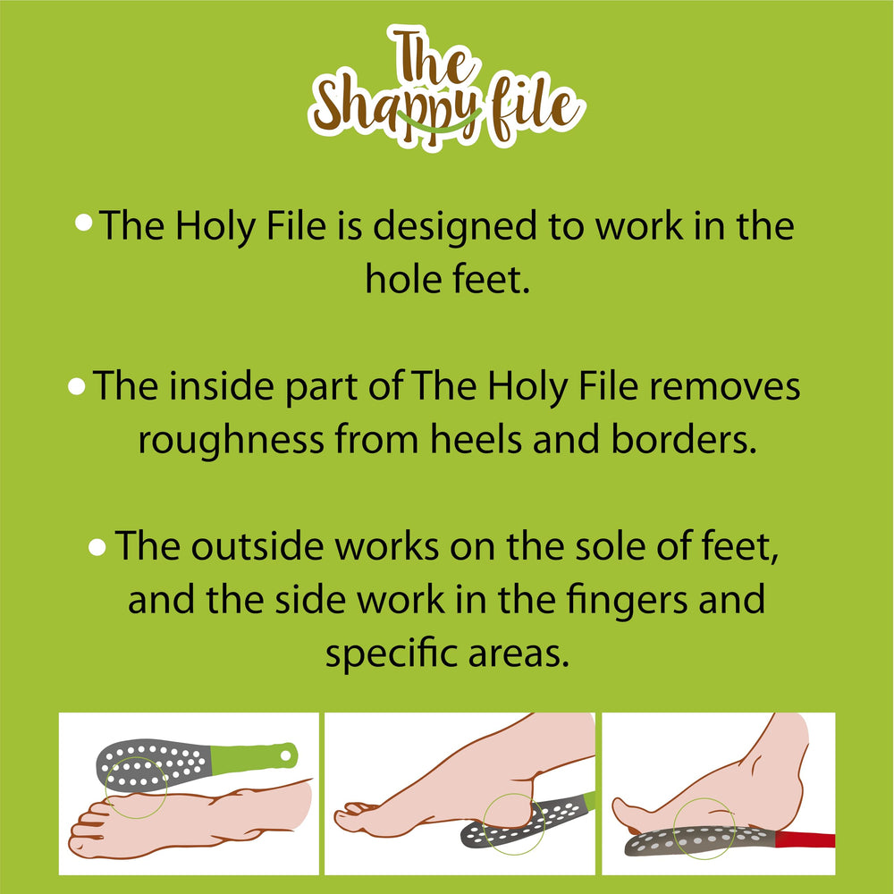 Generic Holy Coarse Foot File suitable for wet or dry use.