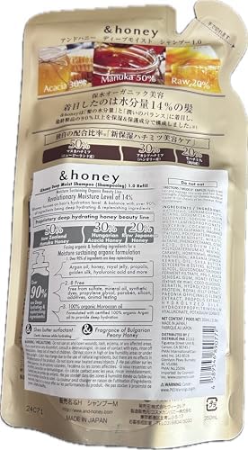 Sulfate-free label on Generic Honey bottle highlights gentle cleansing