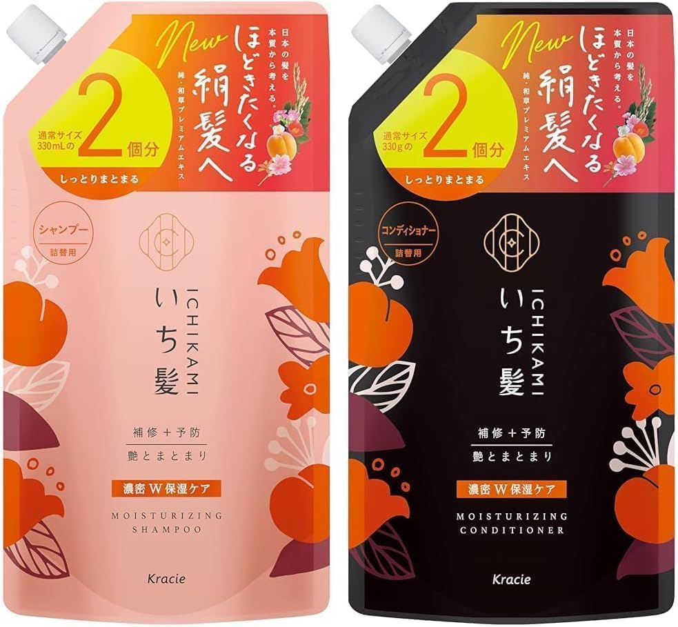 Generic Ichi-kami moisturizing hair wash refill 660ml bottle close-up for hydrated, soft hair