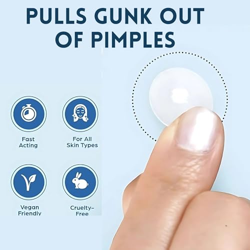 Generic Invisible Pimple Patch closeup shows thin, discreet hydrocolloid layer on skin.