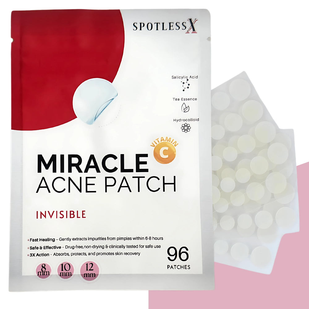 Generic Invisible Pimple Patch packaging displaying 96 patches for versatile acne care.