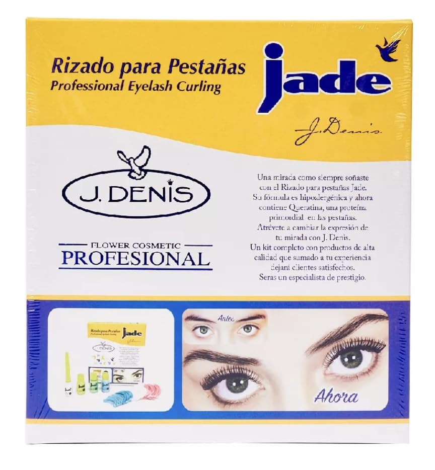 Generic J Denis eyelash kit packaging suggests a salon-at-home lift experience