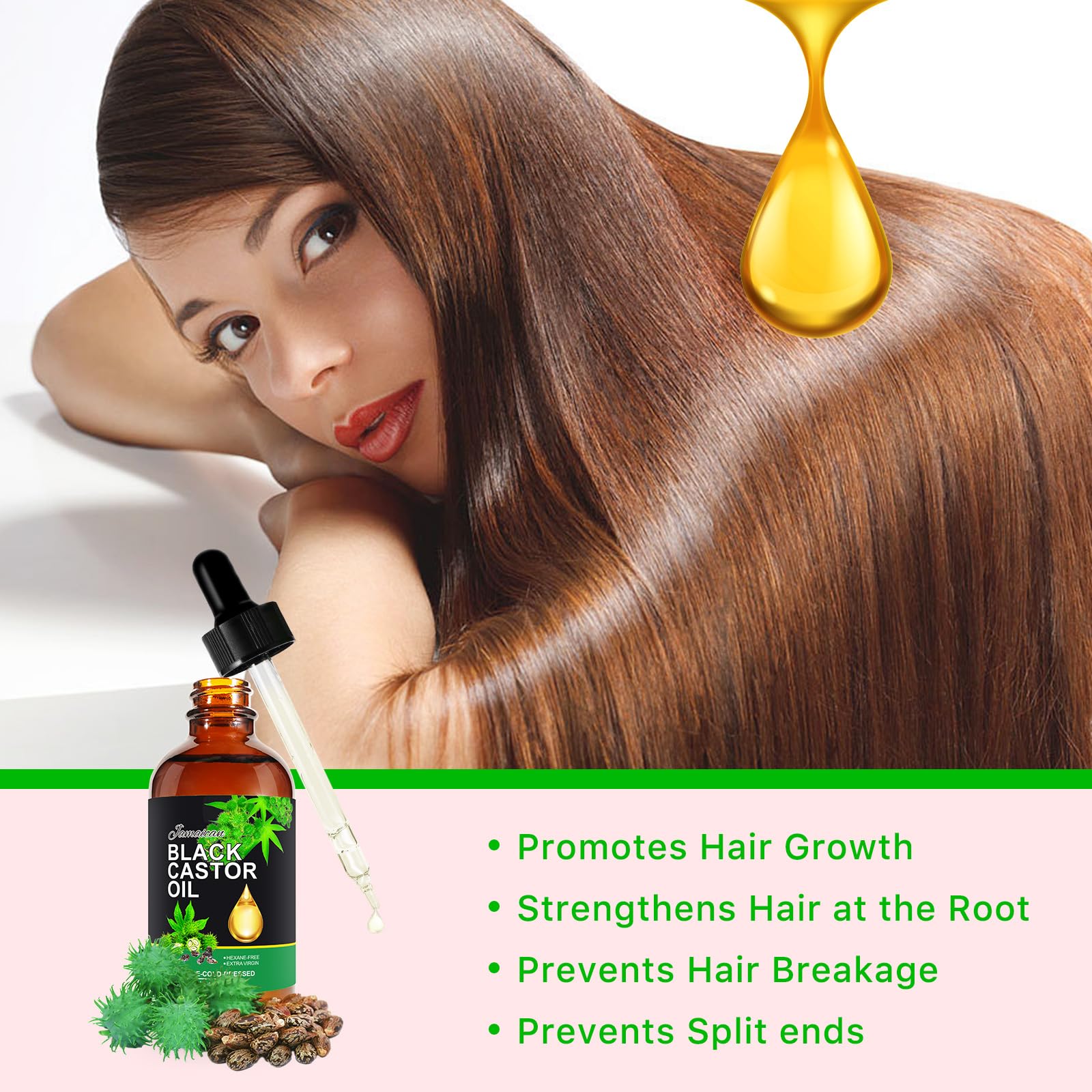 Generic Jamaican Black Castor Oil eyelashes and eyebrows care for conditioning.