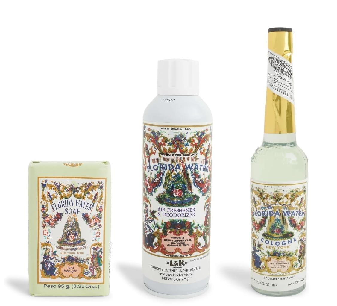 Generic Lenman and Kemp Florida Water bundle: soap, room spray, and cologne for refreshed spaces and rituals
