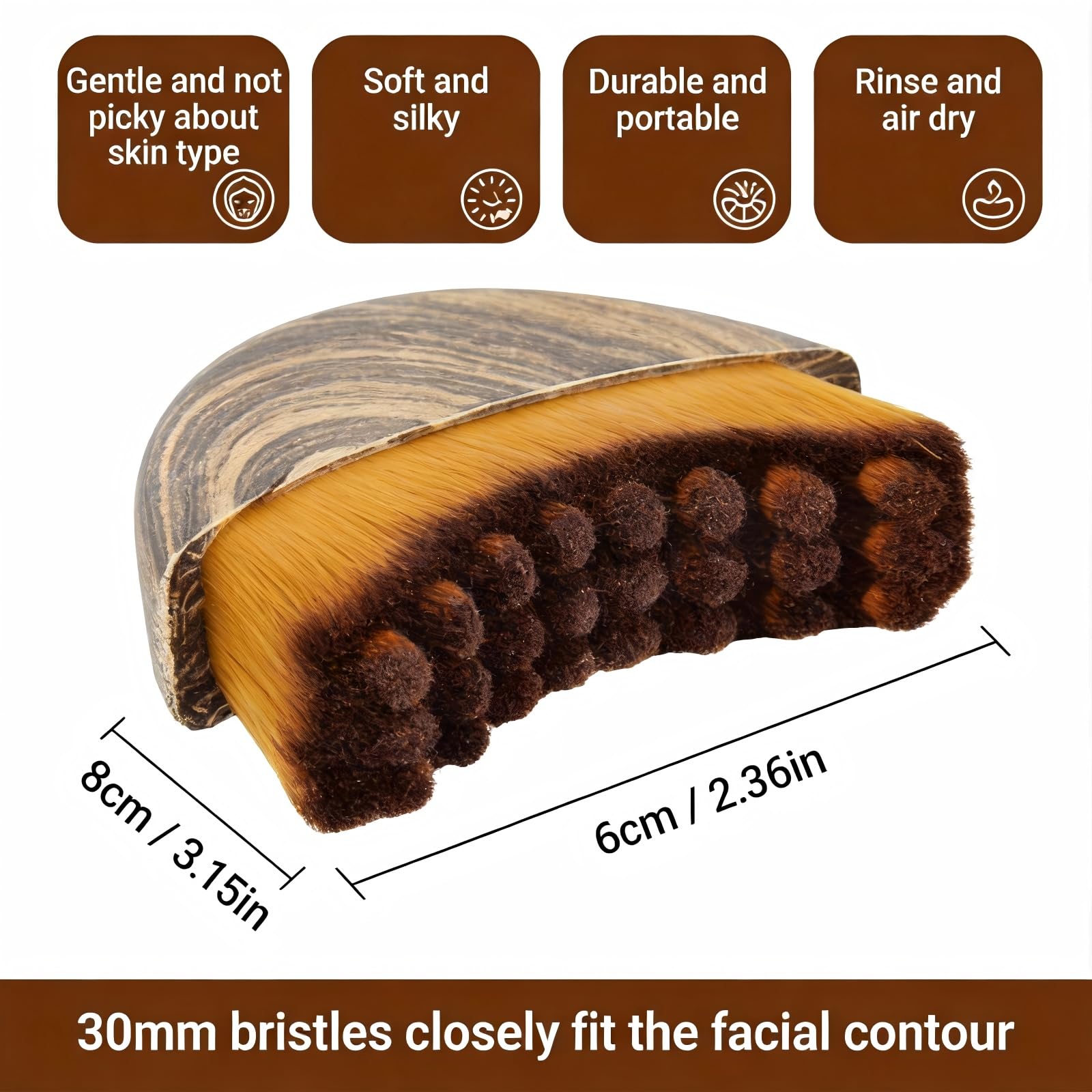 Generic Lymphatic Contour Face Brush doubles as a soothing massage tool