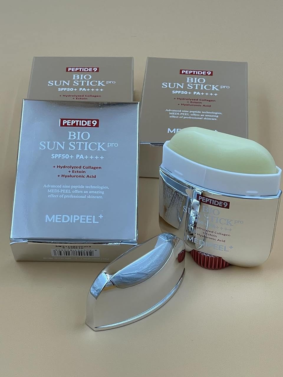 Generic MEDIPEEL Sun Stick Pro skin-brightening effect during morning routine