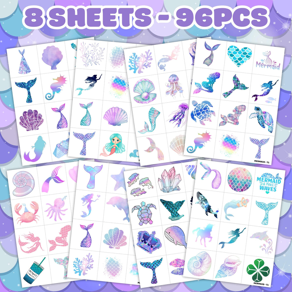 Generic Mermaid Party Favors Tattoos: perfect keepsakes for mermaid-themed birthdays.