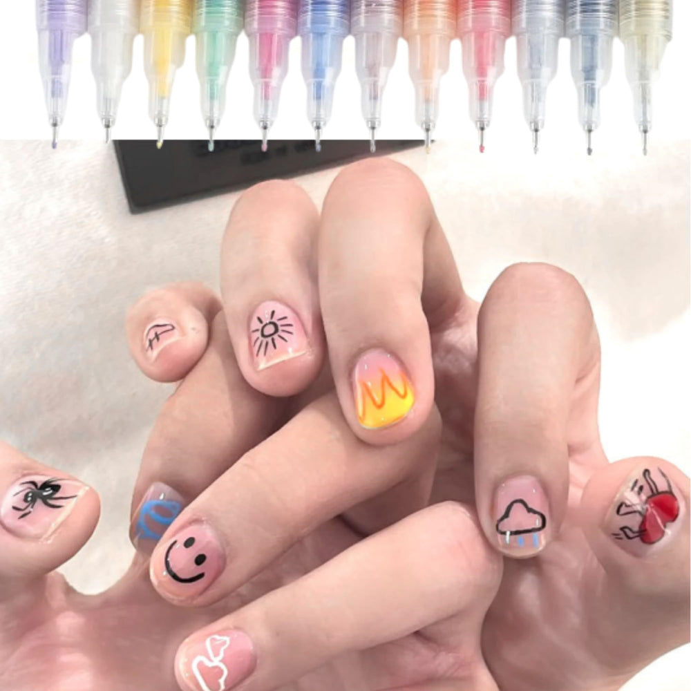 Generic Nail Art Pens portable DIY kit—great for home or on-the-go touch-ups.