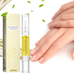 Close-up of cuticles and nails nourished by Generic Rejuvenation Nail Growth Oil.