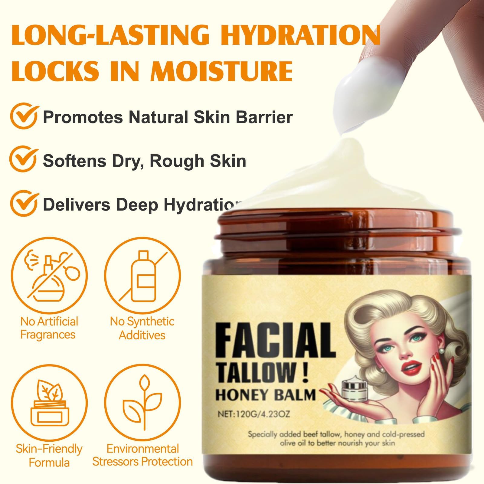 Generic Natural Beeswax and Honey ingredients close-up highlighting pure formulation