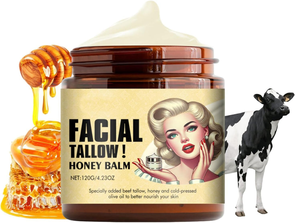 Generic Original Beef Tallow Facial Balm packaging on vanity for daily hydration